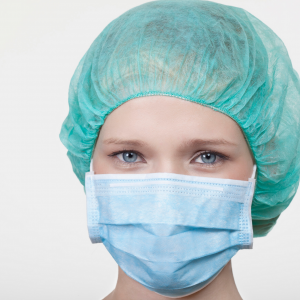 Verpleegkundige mondmasker ogen