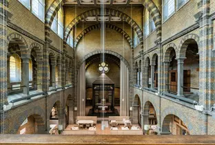 Restaurant vu de l'étage de la résidence Sint-Vincentius