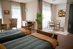 Chambre double de la résidence Beaulieu