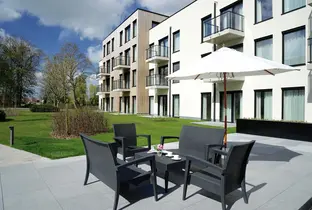 Terrasse et jardin de la résidence Prinsenhof