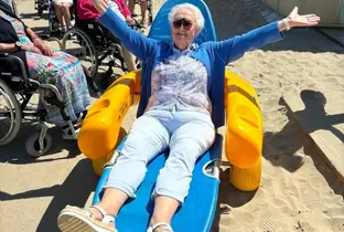 Sortie à la mer d'une résidente de la résidence Hardoy