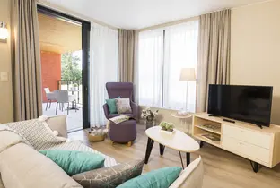 Chambre/Terrasse de la résidence Mont-Saint-Roch