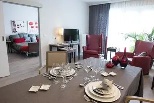 Chambre double de la résidence Terrasses des Hauts Prés