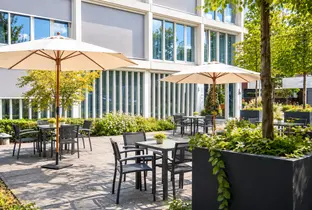Terrasse de la résidence Ter Eyke
