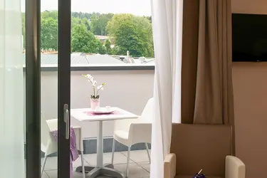 Terrasse d'une chambre de la résidence Château d'Or