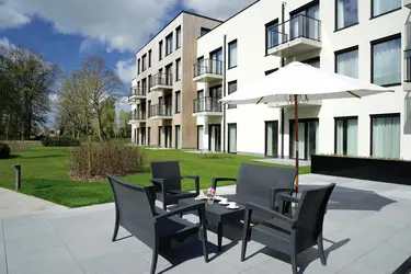 Terrasse et jardin de la résidence Prinsenhof