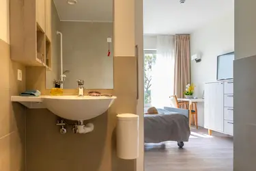 Chambre & Salle de bain de la résidence Pitthem