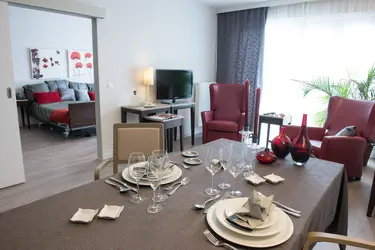 Chambre double de la résidence Terrasses des Hauts Prés