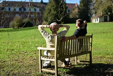 In de tuin van Château Chenois in Waterloo